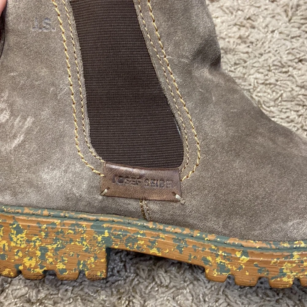 Josef Siebel Women Marta 03 Taupe Suede Leather Chelsea Boots Size 8/9